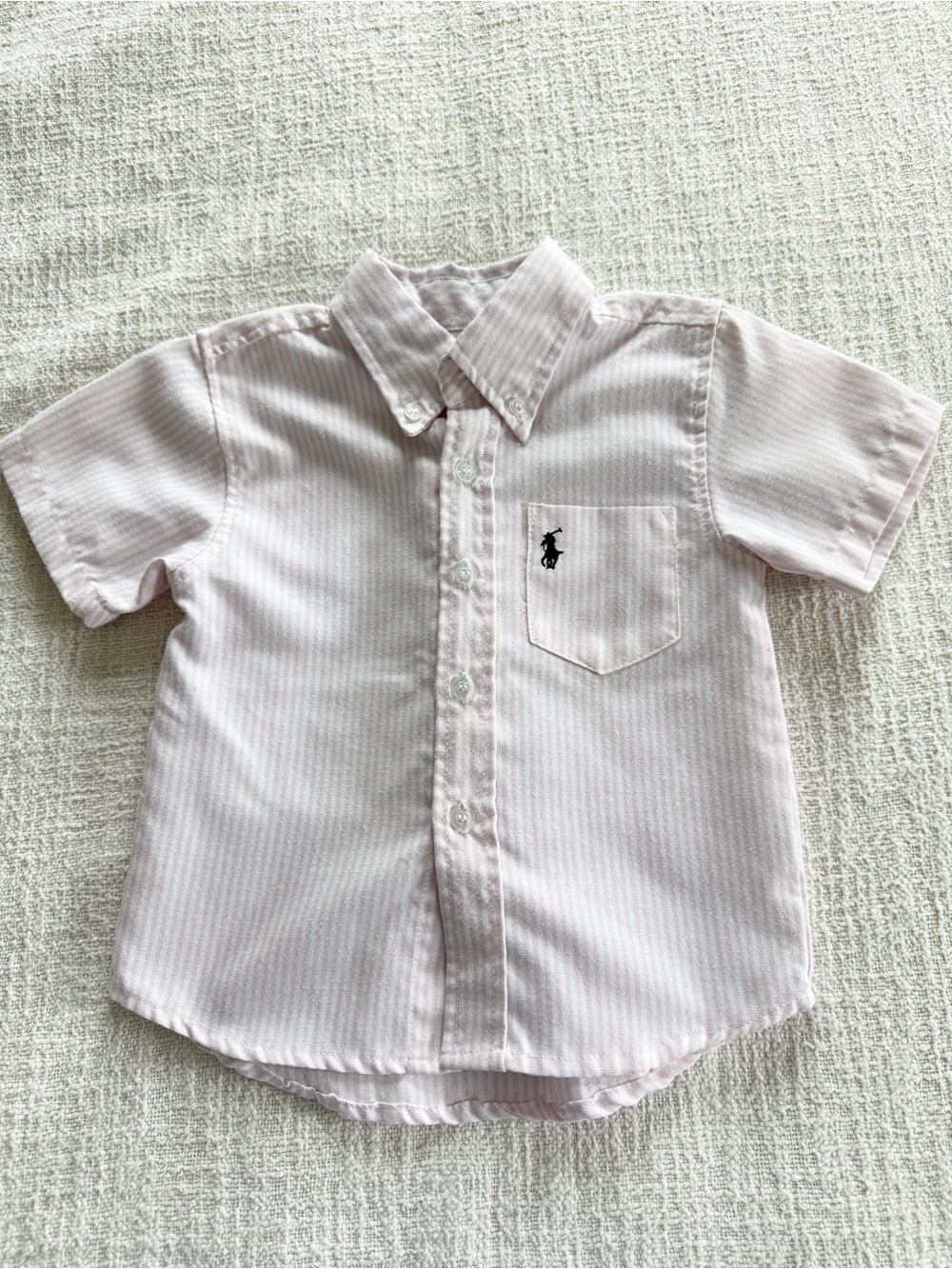 Ralph Lauren 3T Pink/White Seersucker Dress Shirt